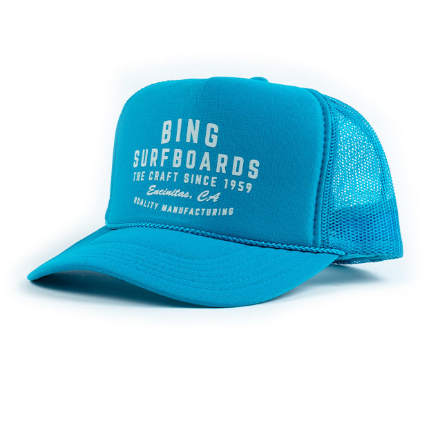 QUALITY MANUFACTURING Trucker Hat Turquoise
