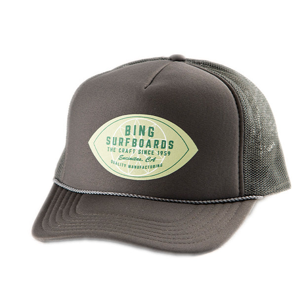 QUALITY CAT EYE Trucker Hat Charcoal Grey